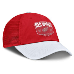 Detroit Red Wings Fanatics Fundamental One-Time Trucker Adjustable Hat - Red | US 201193623