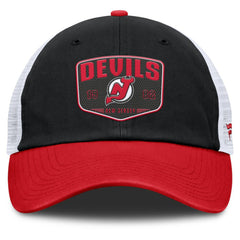 New Jersey Devils Fanatics Fundamental One-Time Trucker Adjustable Hat - Black | US 201193625