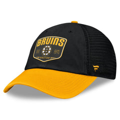Boston Bruins Fanatics Fundamental One-Time Trucker Adjustable Hat - Black | US 201193628