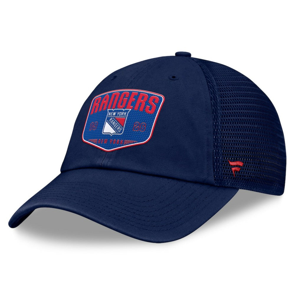 New York Rangers Fanatics Fundamental One-Time Trucker Adjustable Hat - Blue | US 201193629