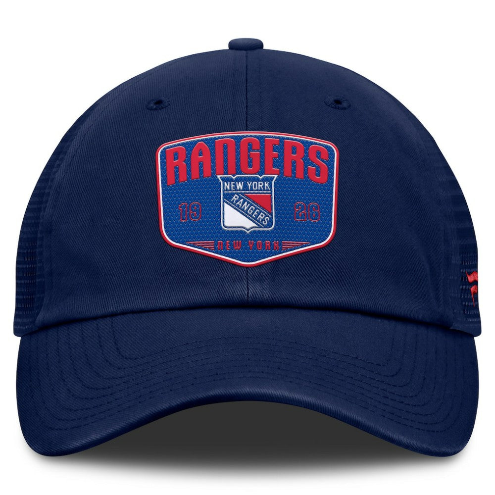 New York Rangers Fanatics Fundamental One-Time Trucker Adjustable Hat - Blue | US 201193629