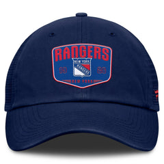 New York Rangers Fanatics Fundamental One-Time Trucker Adjustable Hat - Blue | US 201193629