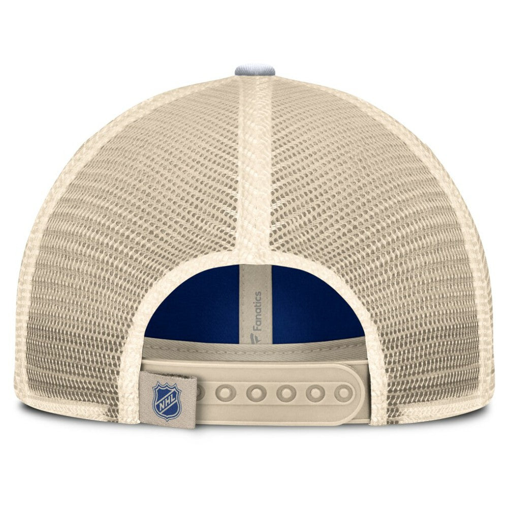 Toronto Maple Leafs Fanatics Heritage Breakaway Trucker Adjustable Hat - Blue/Cream | US 201193695