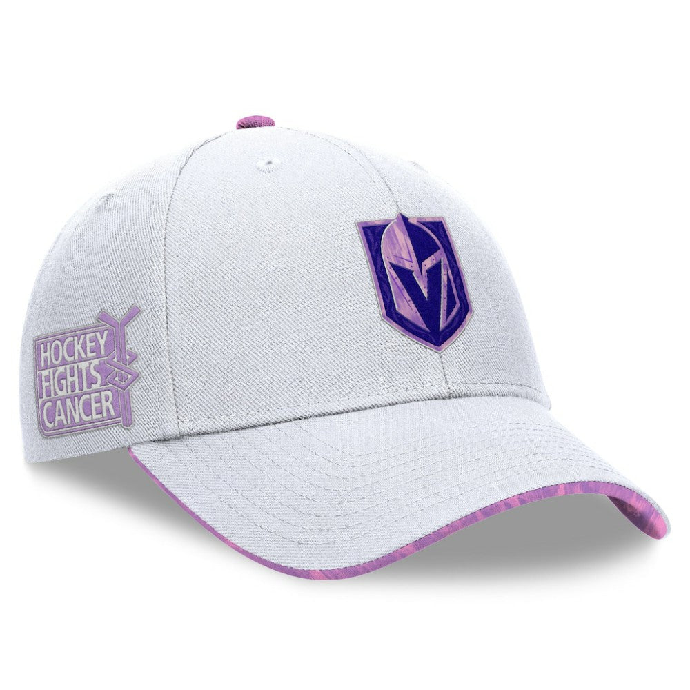 Vegas Golden Knights Fanatics Authentic Pro Hockey Fights Cancer Adjustable Hat - White | US 201193796