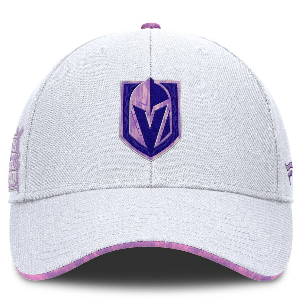 Vegas Golden Knights Fanatics Authentic Pro Hockey Fights Cancer Adjustable Hat - White | US 201193796