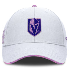 Vegas Golden Knights Fanatics Authentic Pro Hockey Fights Cancer Adjustable Hat - White | US 201193796