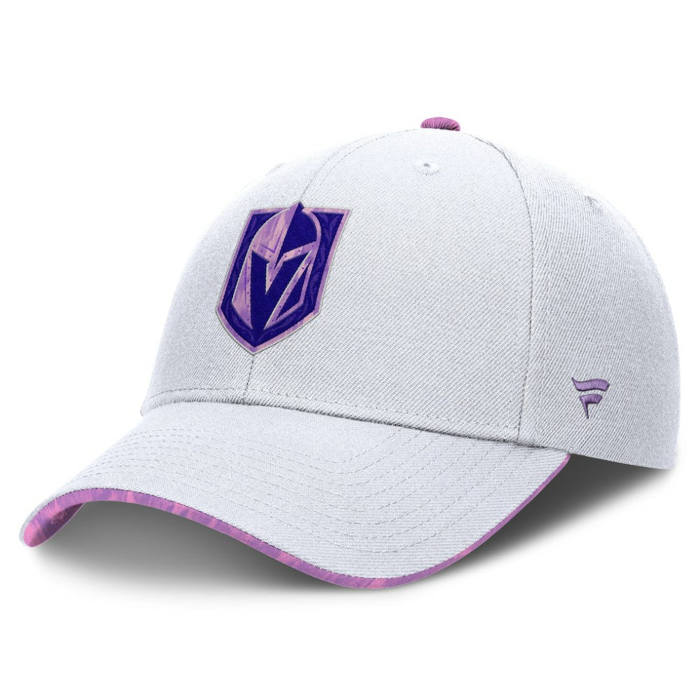 Vegas Golden Knights Fanatics Authentic Pro Hockey Fights Cancer Adjustable Hat - White | US 201193796