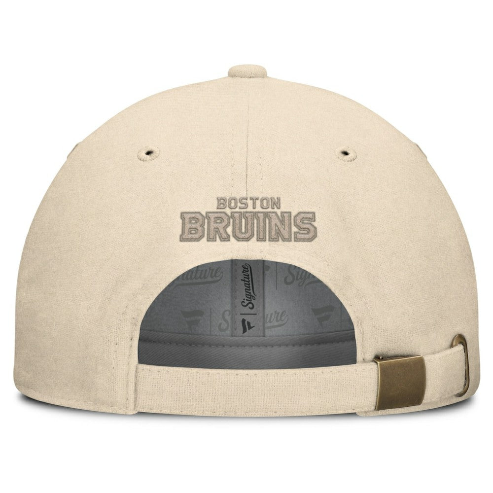 Boston Bruins Fanatics Front Office Canvas Adjustable Hat - Tan | US 201193809