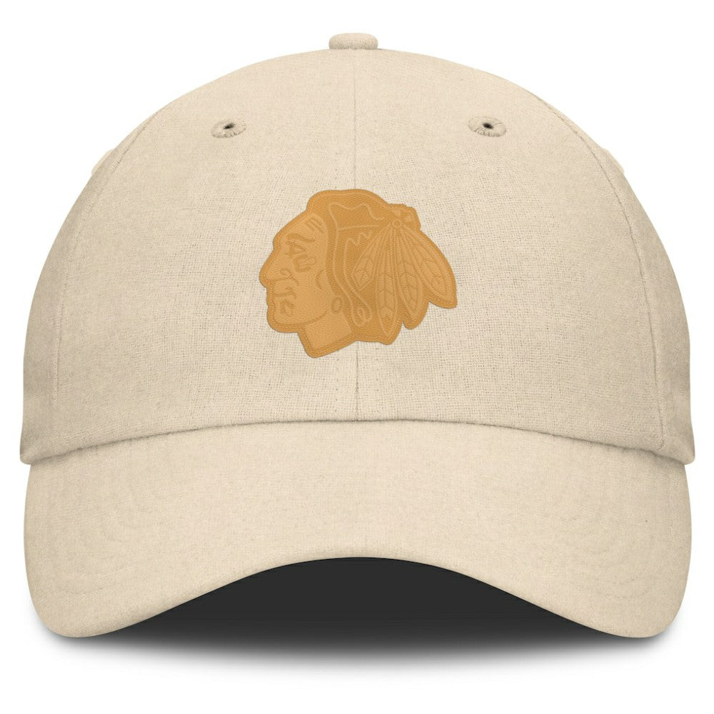 Chicago Blackhawks Fanatics Front Office Canvas Adjustable Hat - Tan | US 201193810