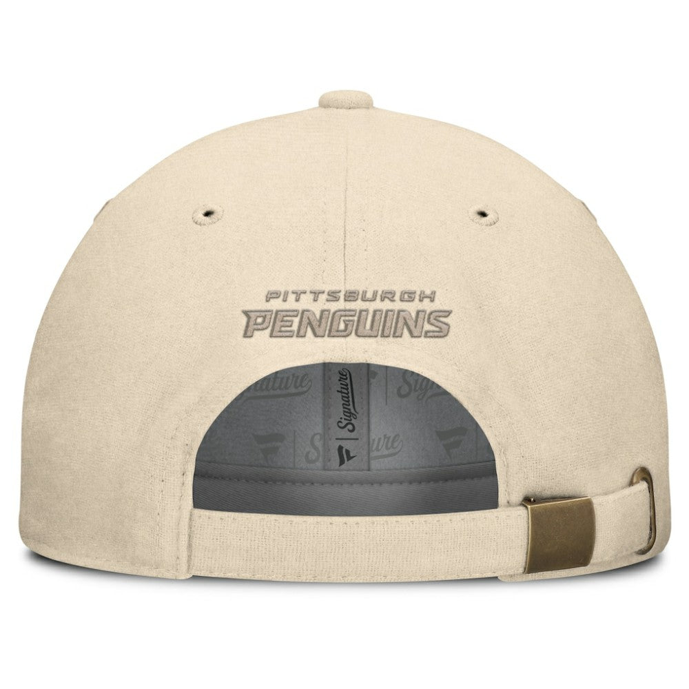 Pittsburgh Penguins Fanatics Front Office Canvas Adjustable Hat - Tan | US 201193813