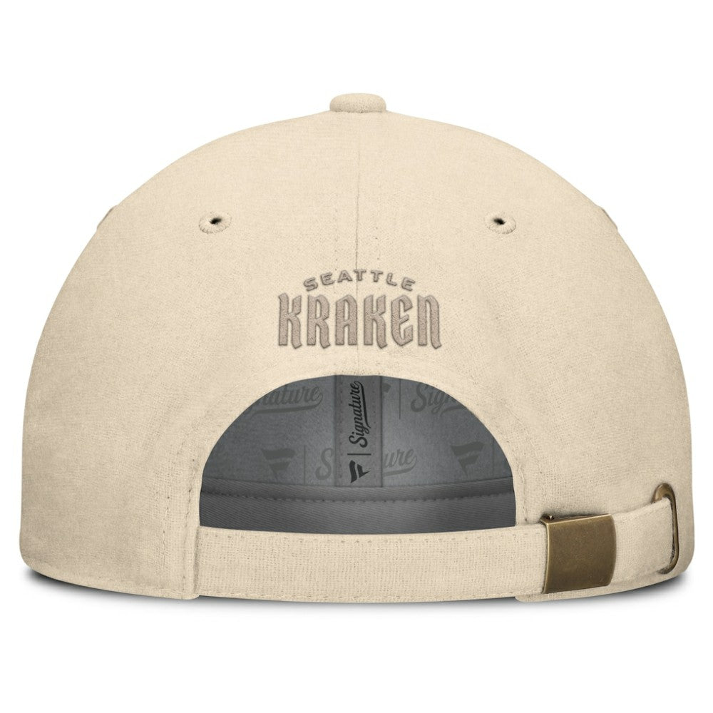 Seattle Kraken Fanatics Front Office Canvas Adjustable Hat - Tan | US 201193814