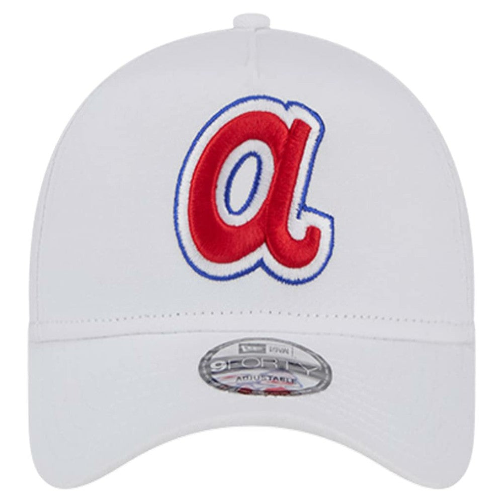 Atlanta Braves New Era TC A-Frame 9FORTY Adjustable Hat - White Hats