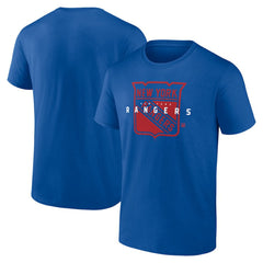 New York Rangers Logo Athletic Coordinate T-Shirt - Blue | US 201194633