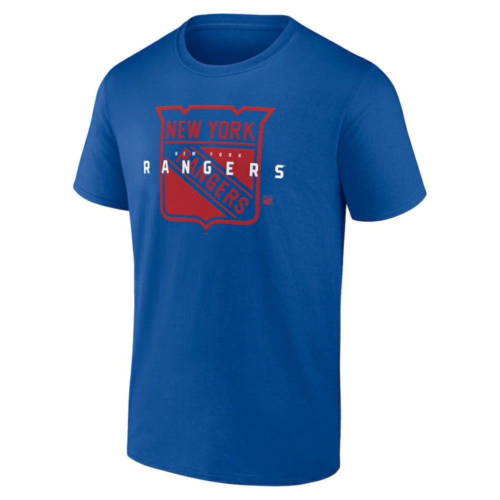 New York Rangers Logo Athletic Coordinate T-Shirt - Blue | US 201194633