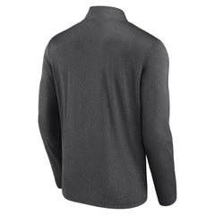 Pittsburgh Penguins Logo Athletic Head-to-Head Raglan Quarter-Zip Top - Heather Charcoal | US 201194818