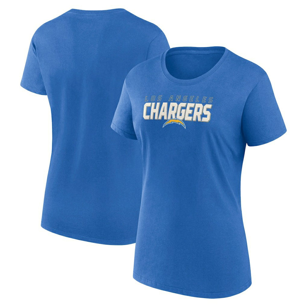 Los Angeles Chargers Logo Athletic Women's Lean T-Shirt - Powder Blue T-shirts