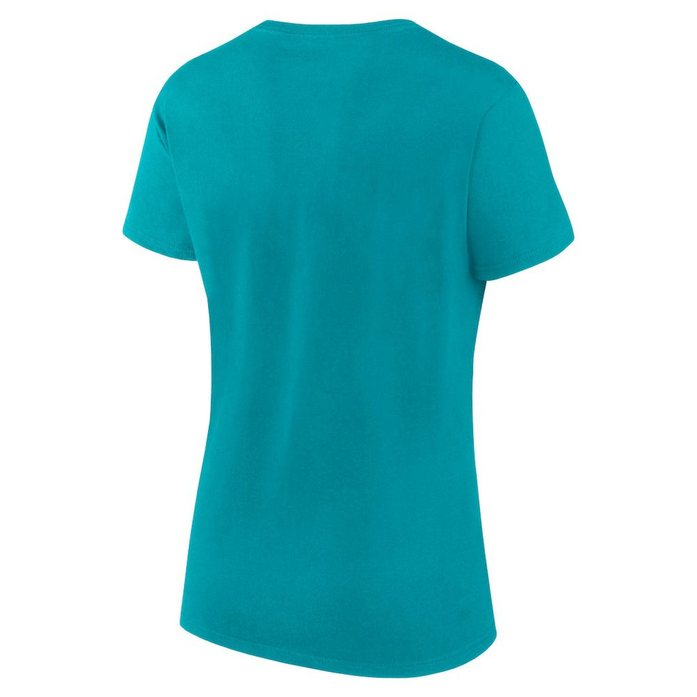 Miami Dolphins Logo Athletic Women's Lean T-Shirt - Aqua T-shirts