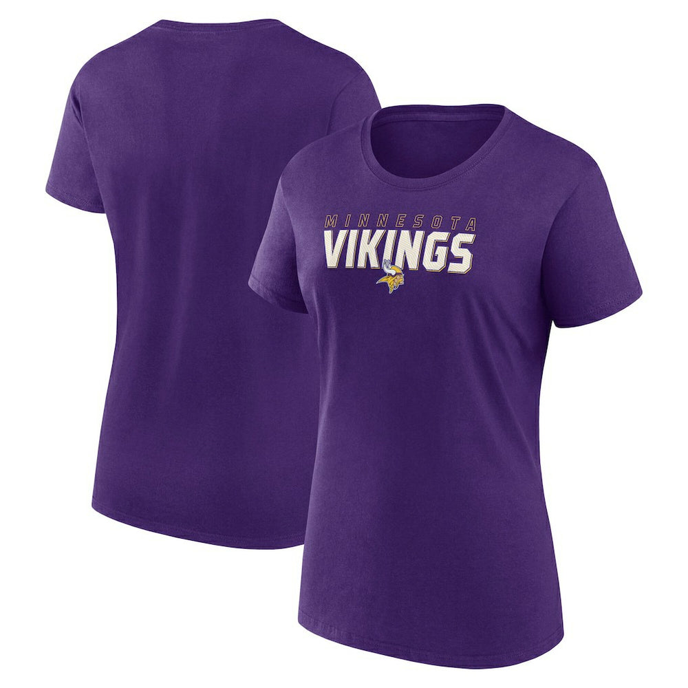 Minnesota Vikings Logo Athletic Women's Lean T-Shirt - Purple T-shirts