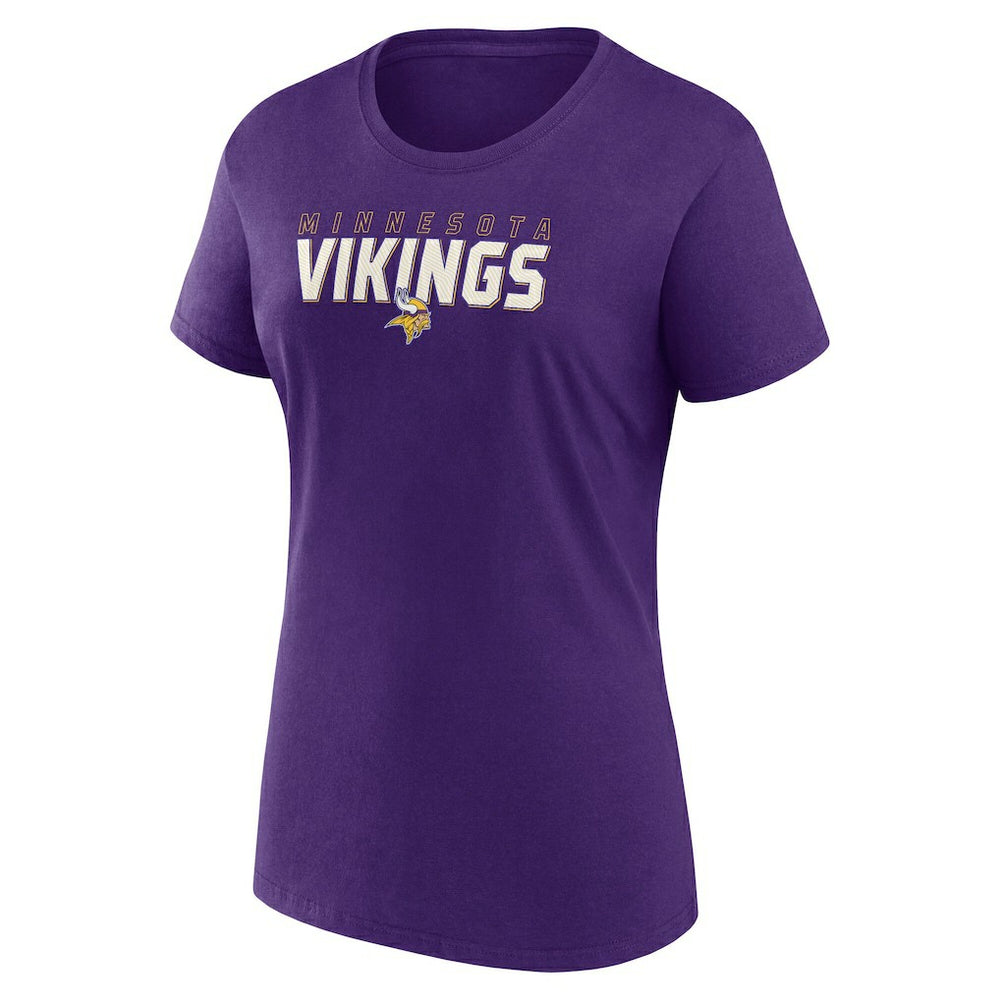 Minnesota Vikings Logo Athletic Women's Lean T-Shirt - Purple T-shirts