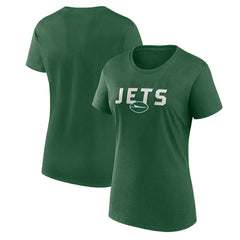 New York Jets Logo Athletic Women's Lean T-Shirt - Green T-shirts