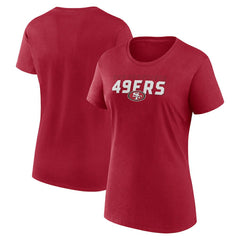 San Francisco 49ers Logo Athletic Women's Lean T-Shirt - Scarlet T-shirts