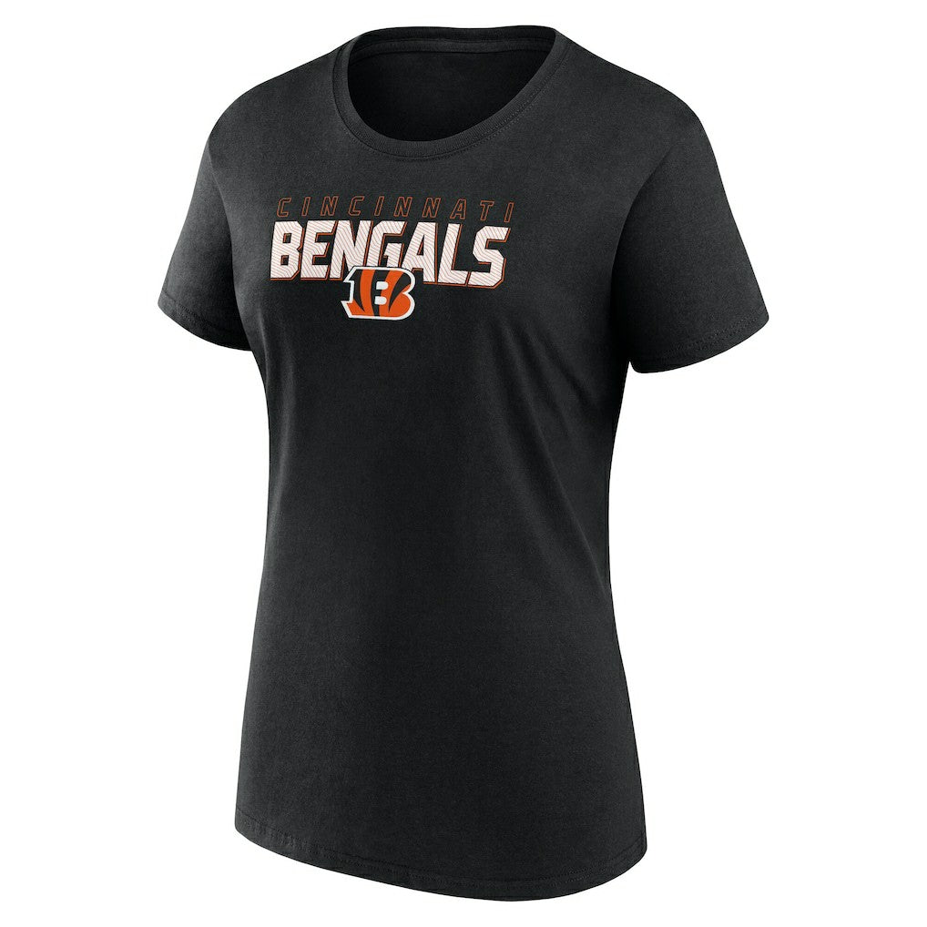 Cincinnati Bengals Logo Athletic Women's Lean T-Shirt - Black T-shirts