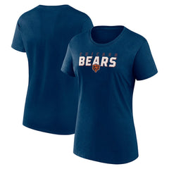 Chicago Bears Logo Athletic Women's Lean T-Shirt - Navy T-shirts