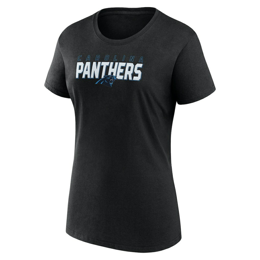 Carolina Panthers Logo Athletic Women's Lean T-Shirt - Black T-shirts
