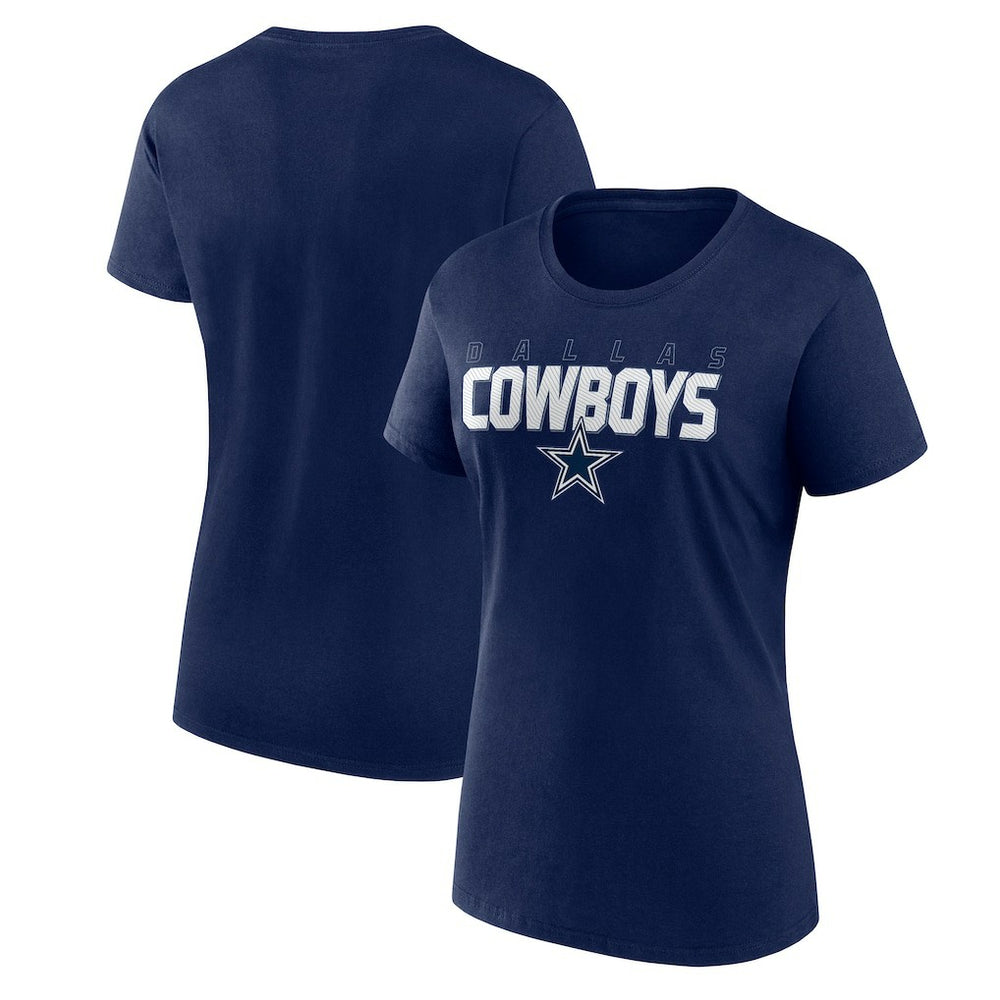 Dallas Cowboys Logo Athletic Women's Lean T-Shirt - Navy T-shirts