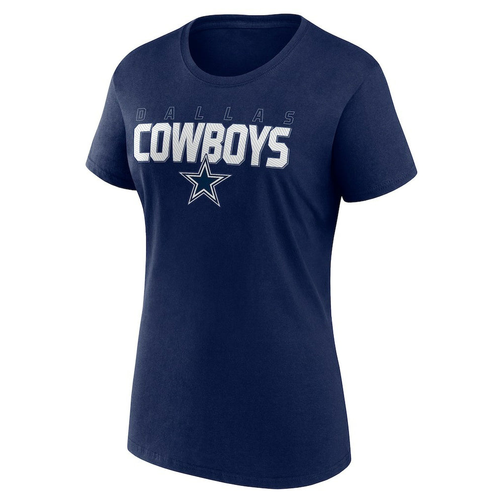 Dallas Cowboys Logo Athletic Women's Lean T-Shirt - Navy T-shirts