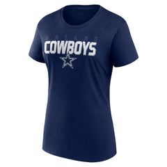 Dallas Cowboys Logo Athletic Women's Lean T-Shirt - Navy T-shirts