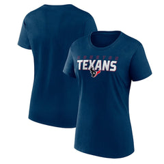 Houston Texans Logo Athletic Women's Lean T-Shirt - Navy T-shirts