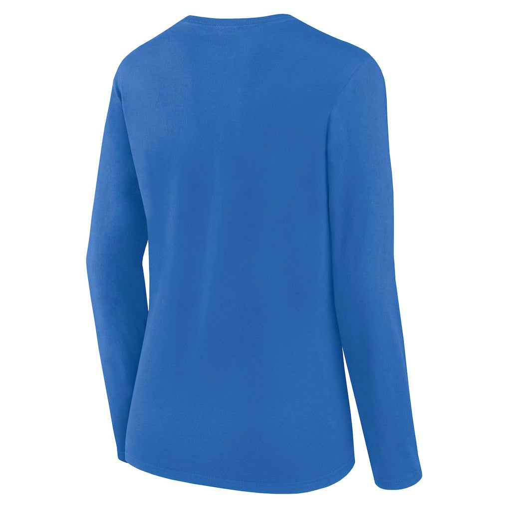 Los Angeles Chargers Logo Athletic Women's Grip Long Sleeve T-Shirt - Powder Blue T-shirts