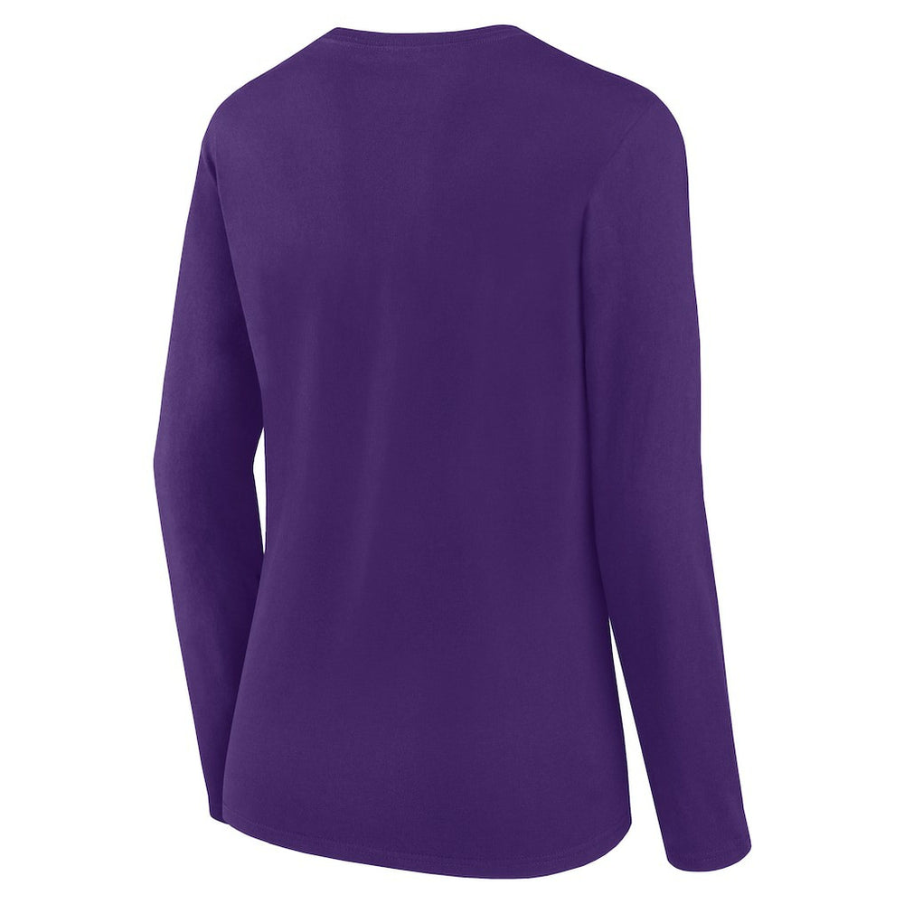 Minnesota Vikings Logo Athletic Women's Grip Long Sleeve T-Shirt - Purple T-shirts