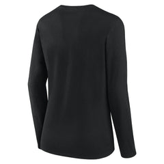 New Orleans Saints Logo Athletic Women's Grip Long Sleeve T-Shirt - Black T-shirts