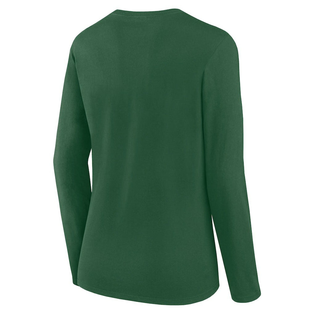 New York Jets Logo Athletic Women's Grip Long Sleeve T-Shirt - Green T-shirts