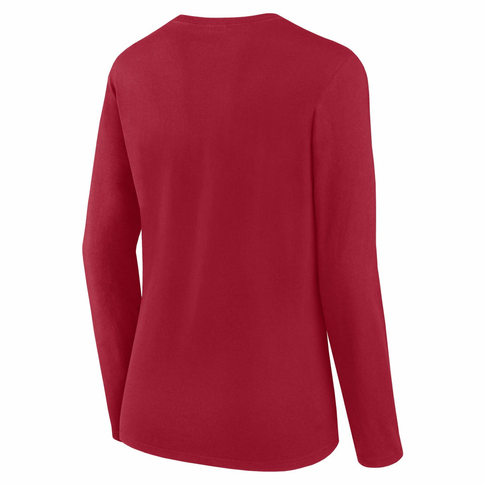 Tampa Bay Buccaneers Logo Athletic Women's Grip Long Sleeve T-Shirt - Red T-shirts