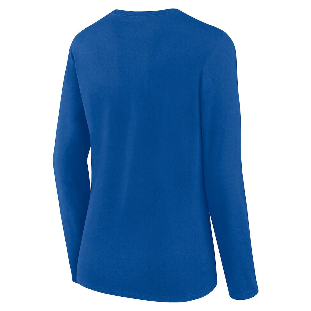 Buffalo Bills Logo Athletic Women's Grip Long Sleeve T-Shirt - Royal T-shirts