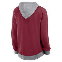 Washington Commanders Logo Athletic Women's Hit It French Terry Full-Zip Hoodie - Burgundy Hoodies