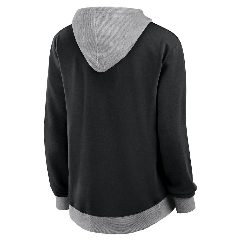 New Orleans Saints Logo Athletic Women's Hit It French Terry Full-Zip Hoodie - Black Hoodies