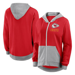 Kansas City Chiefs Logo Athletic Women's Hit It French Terry Full-Zip Hoodie - Red Hoodies