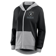 Las Vegas Raiders Logo Athletic Women's Hit It French Terry Full-Zip Hoodie - Black Hoodies