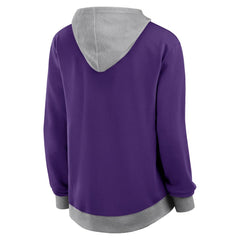 Minnesota Vikings Logo Athletic Women's Hit It French Terry Full-Zip Hoodie - Purple Hoodies