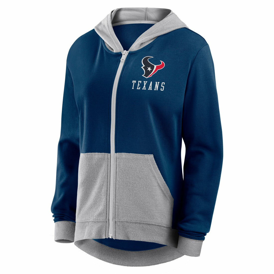 Houston Texans Logo Athletic Women's Hit It French Terry Full-Zip Hoodie - Navy Hoodies
