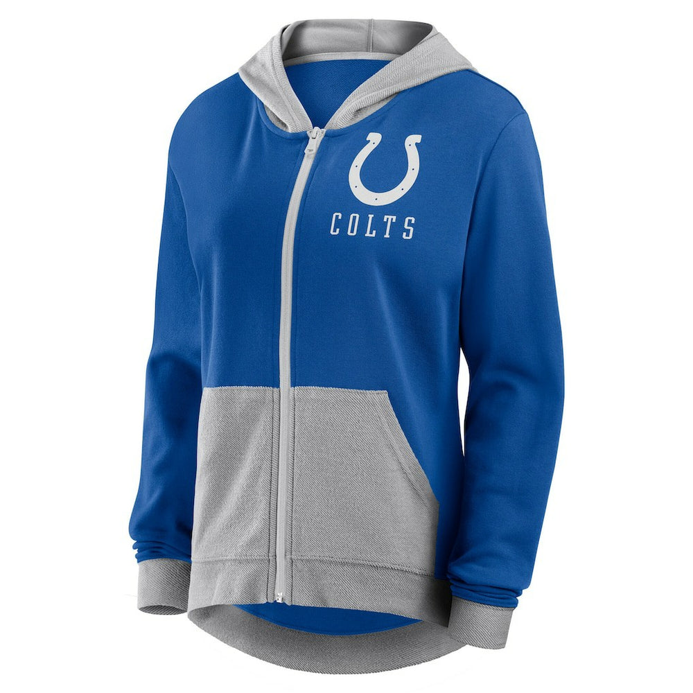 Indianapolis Colts Logo Athletic Women's Hit It French Terry Full-Zip Hoodie - Royal Hoodies