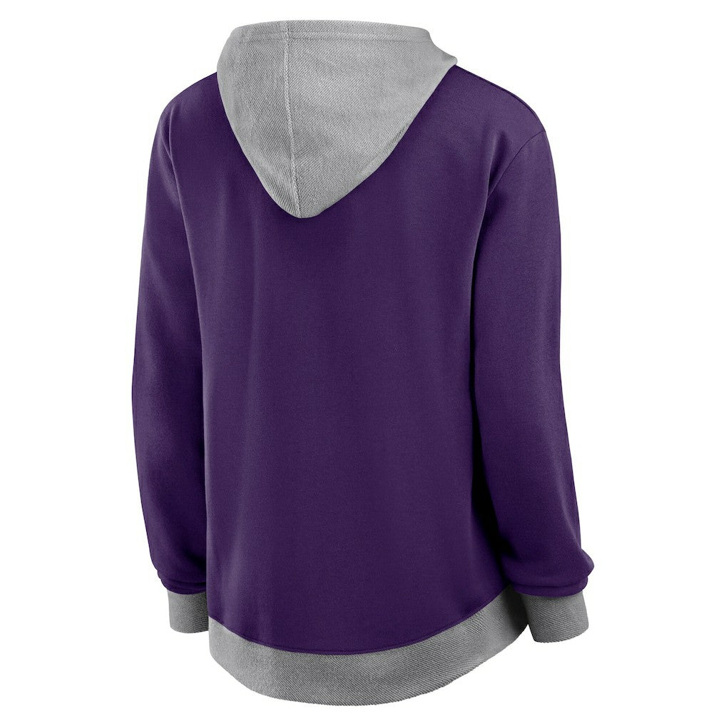 Baltimore Ravens Logo Athletic Women's Hit It French Terry Full-Zip Hoodie - Purple Hoodies