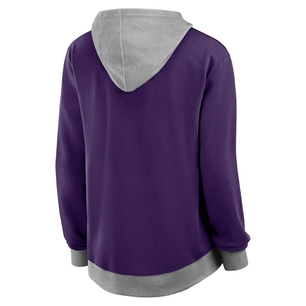 Baltimore Ravens Logo Athletic Women's Hit It French Terry Full-Zip Hoodie - Purple Hoodies
