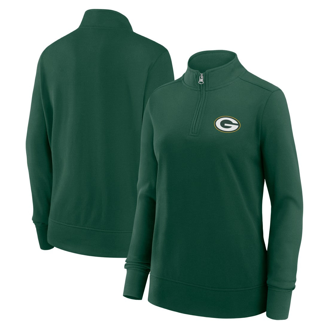 Green Bay Packers Logo Athletic Women's Velocity Quarter-Zip Jacket - Green Jackets