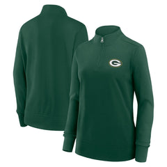 Green Bay Packers Logo Athletic Women's Velocity Quarter-Zip Jacket - Green Jackets