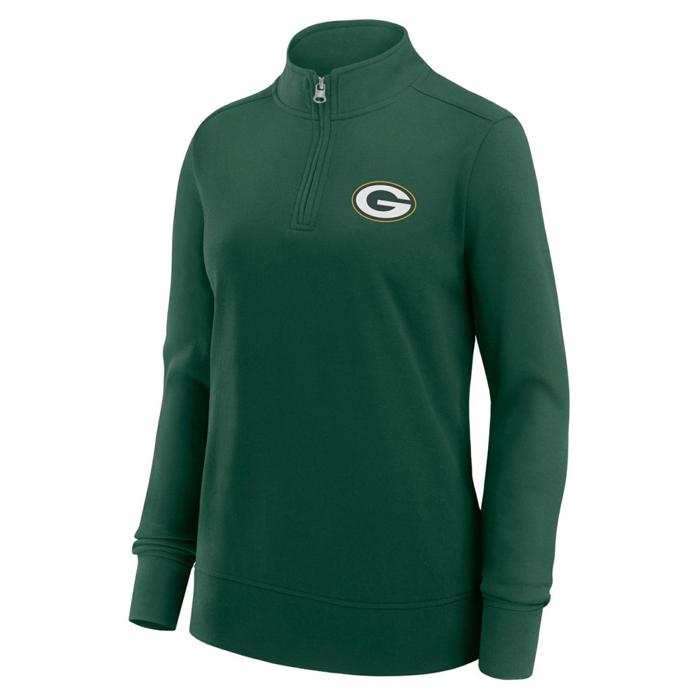 Green Bay Packers Logo Athletic Women's Velocity Quarter-Zip Jacket - Green Jackets
